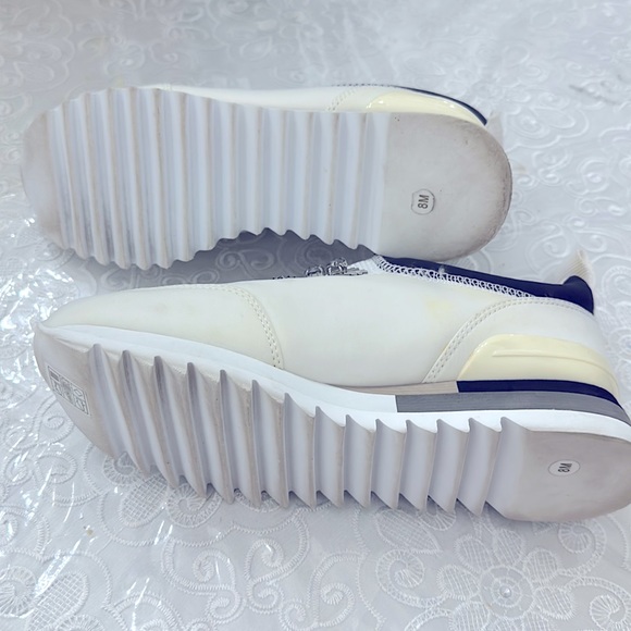 Tory Burch Rosas Slip-On Sneakers White Black Crystal Embellished Bling Size 8 - Picture 4 of 6